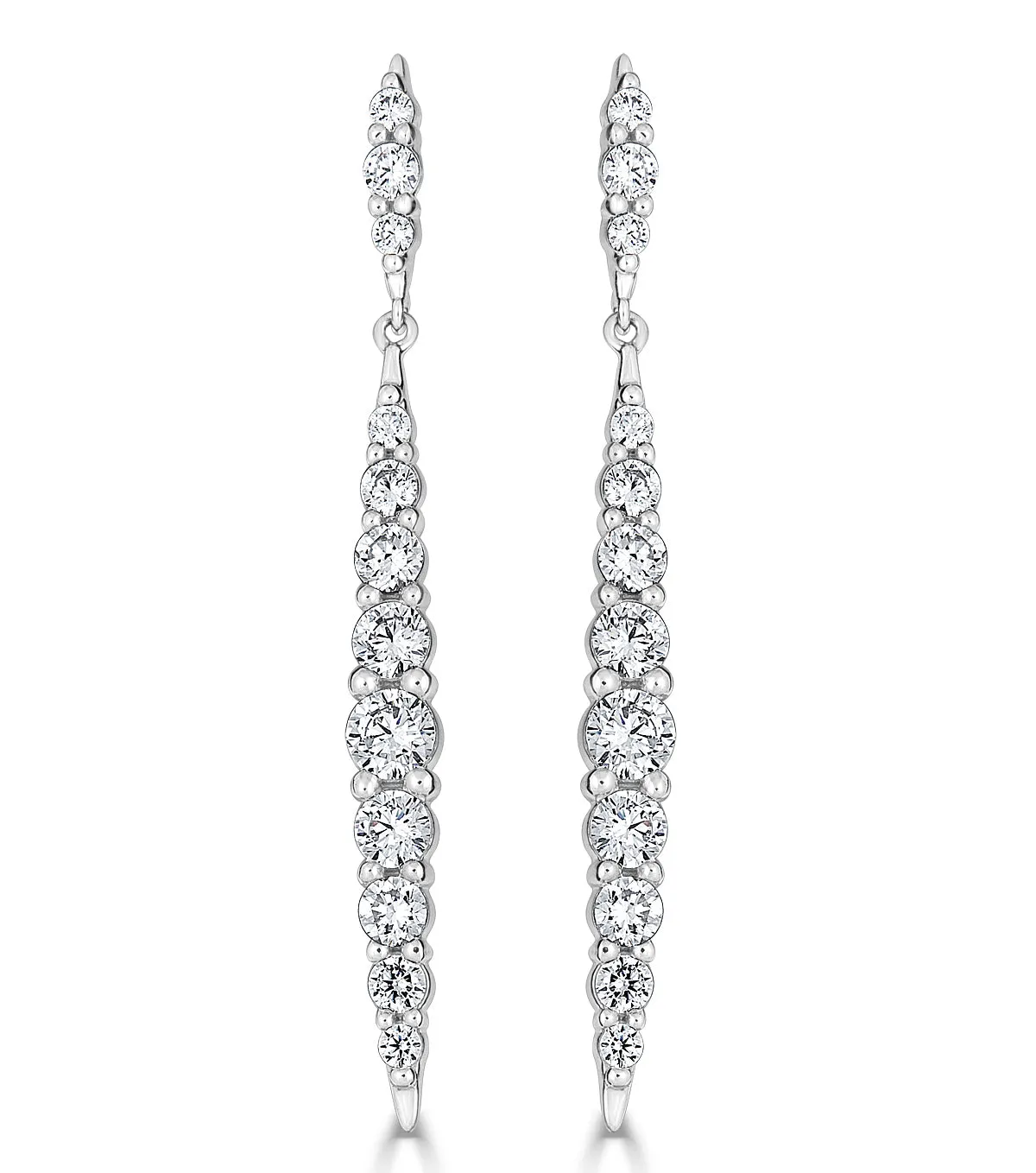 Karolyne Tapered Sparkling Drop Earrings