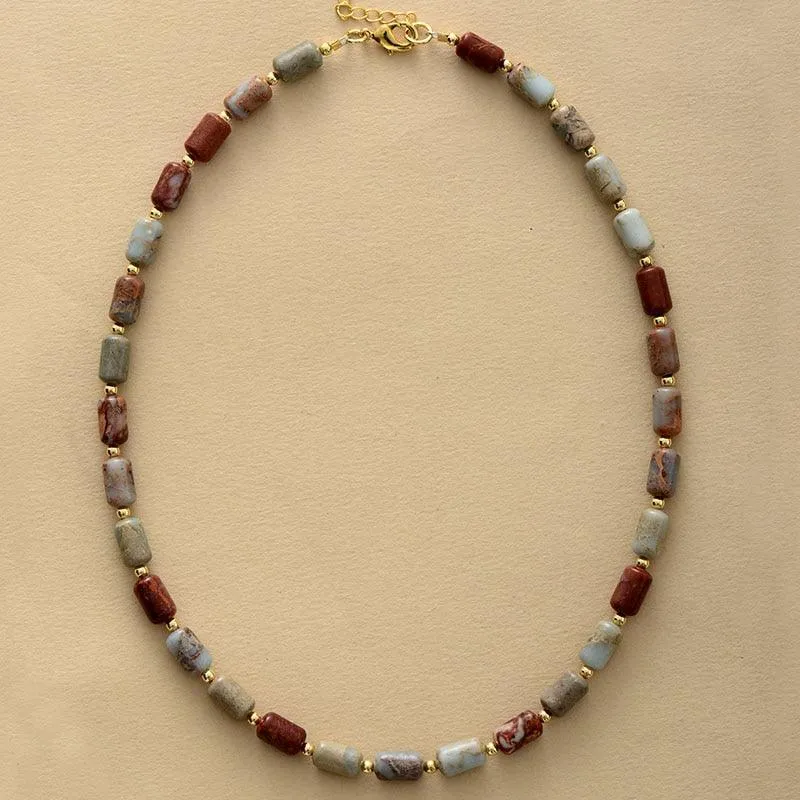 Maranirra Earthy Emperor Jasper Choker Necklace