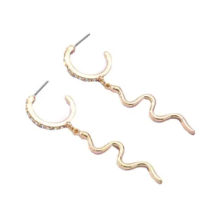 Metallic Serpent Earrings - Exquisite Cross-Border Fashion Jewelry