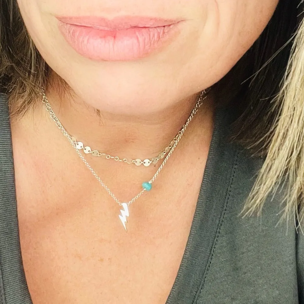 Minimalist Turquoise Nugget Necklace