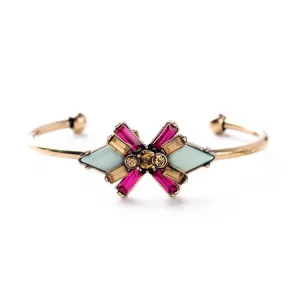 Ms Exquisite Dazzle Flowers Cuff Bracelet Euro-Pop Fashion Joker Bangles