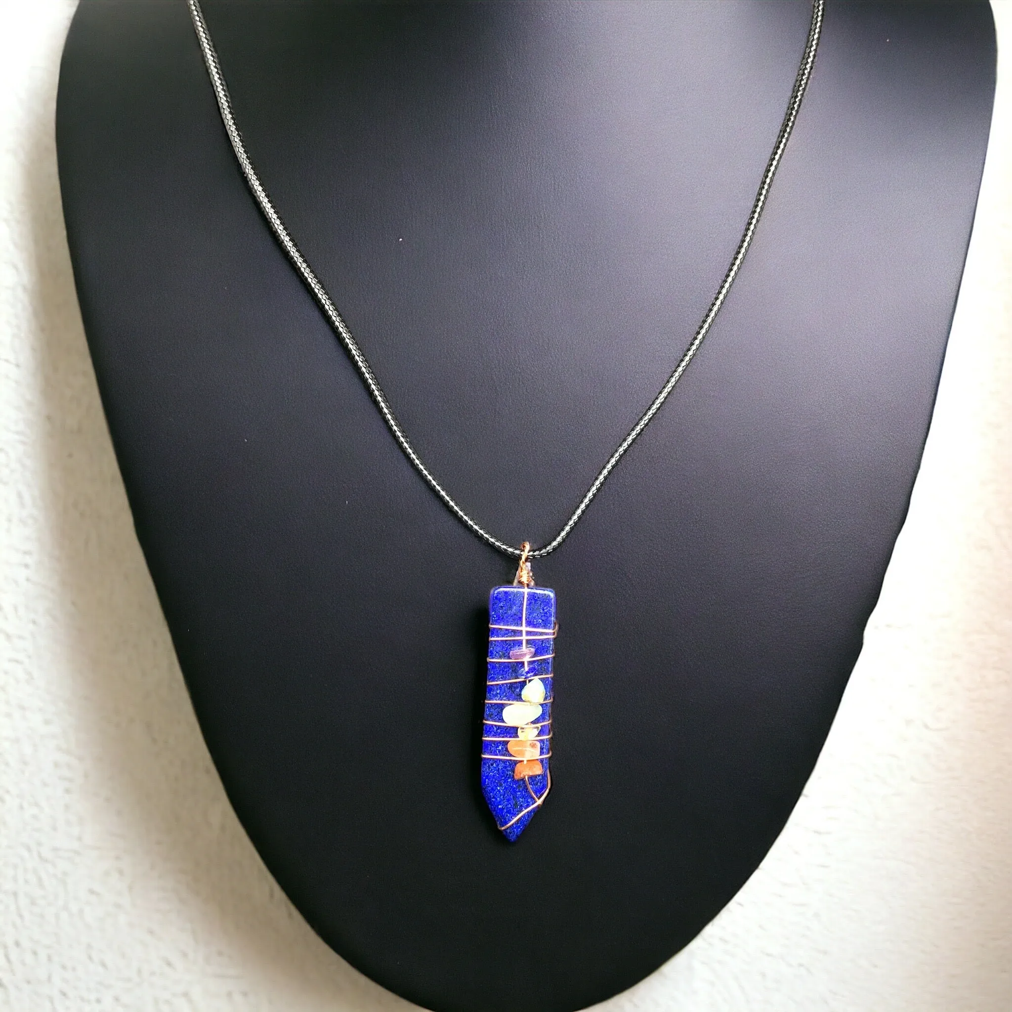 Natural Sword Chakra Unisex Blue Pendant