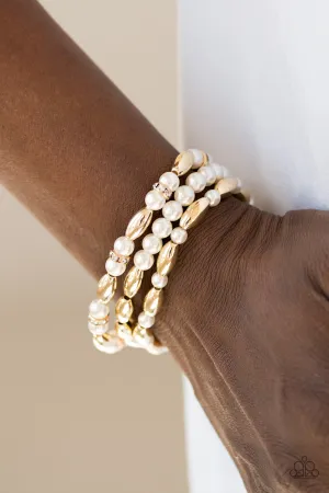 Open Door Jewelry - Chic Contender - Gold Bracelet - Paparazzi Accessories