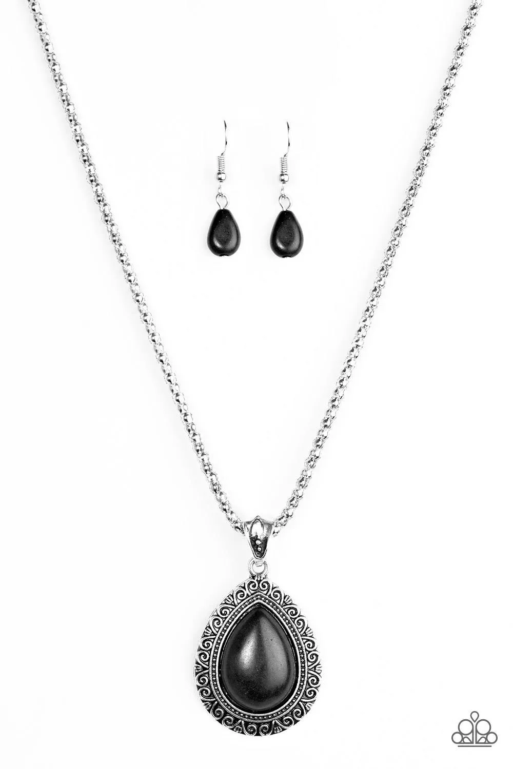 Open Door Jewelry - Deep Creek - Black Necklace - Paparazzi Accessories