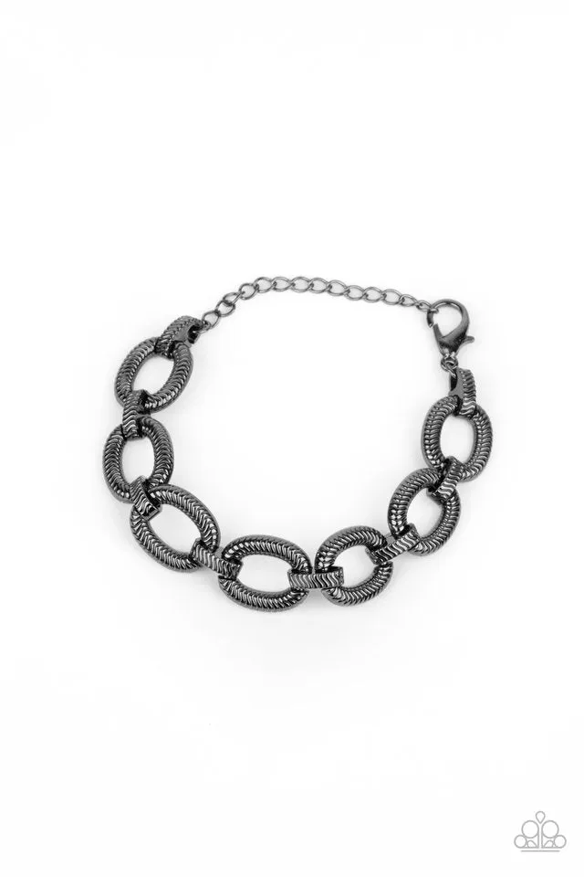 Paparazzi Bracelet ~ Industrial Amazon - Black