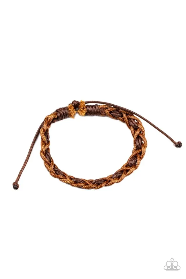 Paparazzi Bracelet ~ Wanderlust Vibes - Brown