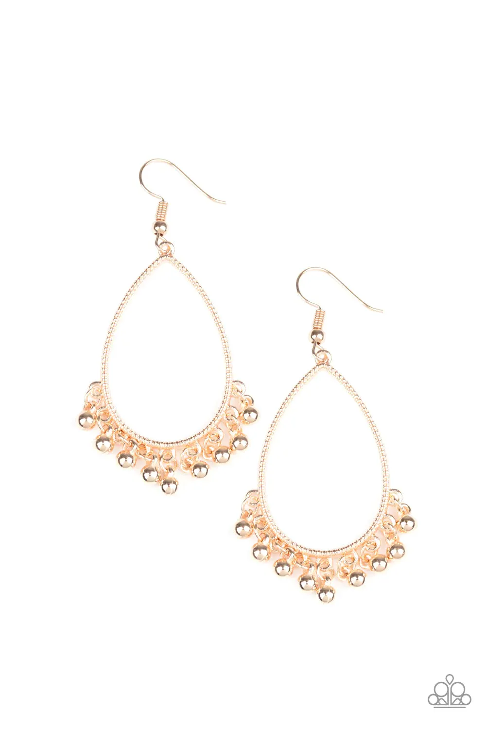 Paparazzi Earring ~ Country Charm - Rose Gold