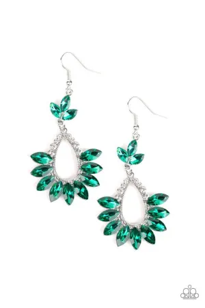 Paparazzi Earring ~ Extra Exquisite - Green