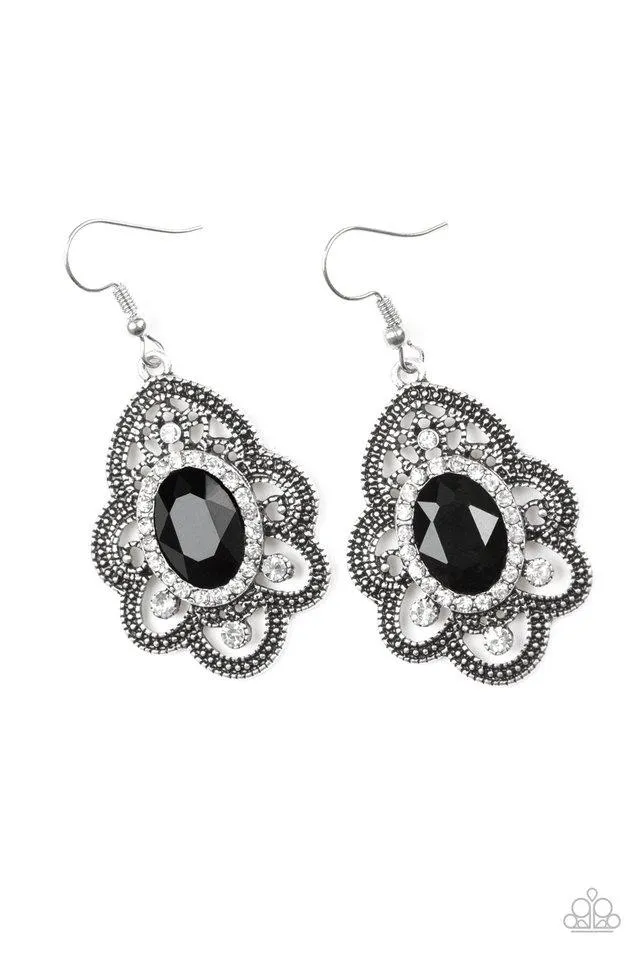 Paparazzi Earring ~ Reign Supreme - Black