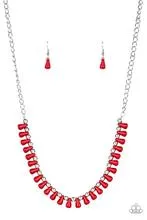 Paparazzi Extinct Species - Red Stone Necklace