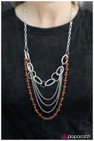 Paparazzi Necklace ~ A Subtle Reminder - Orange