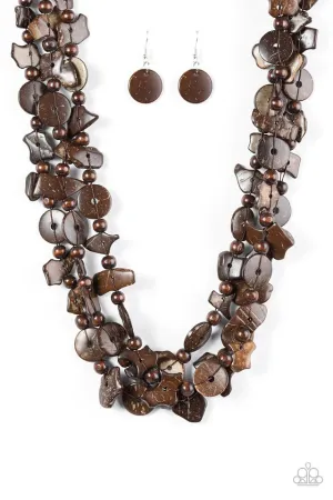 Paparazzi Necklace ~ Living The Tropical Life - Brown