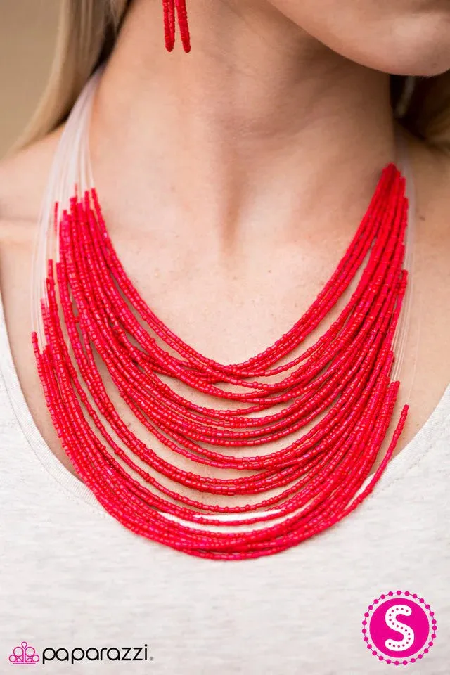 Paparazzi Necklace ~ Rainforest Radiance - Red