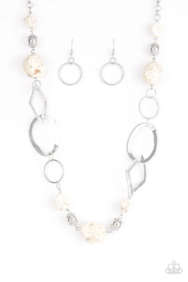 Paparazzi Necklace ~ Thats TERRA-ific! - White