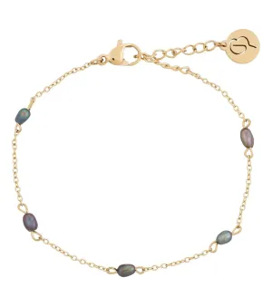 Perla Mini Bracelet Multi Teal Gold