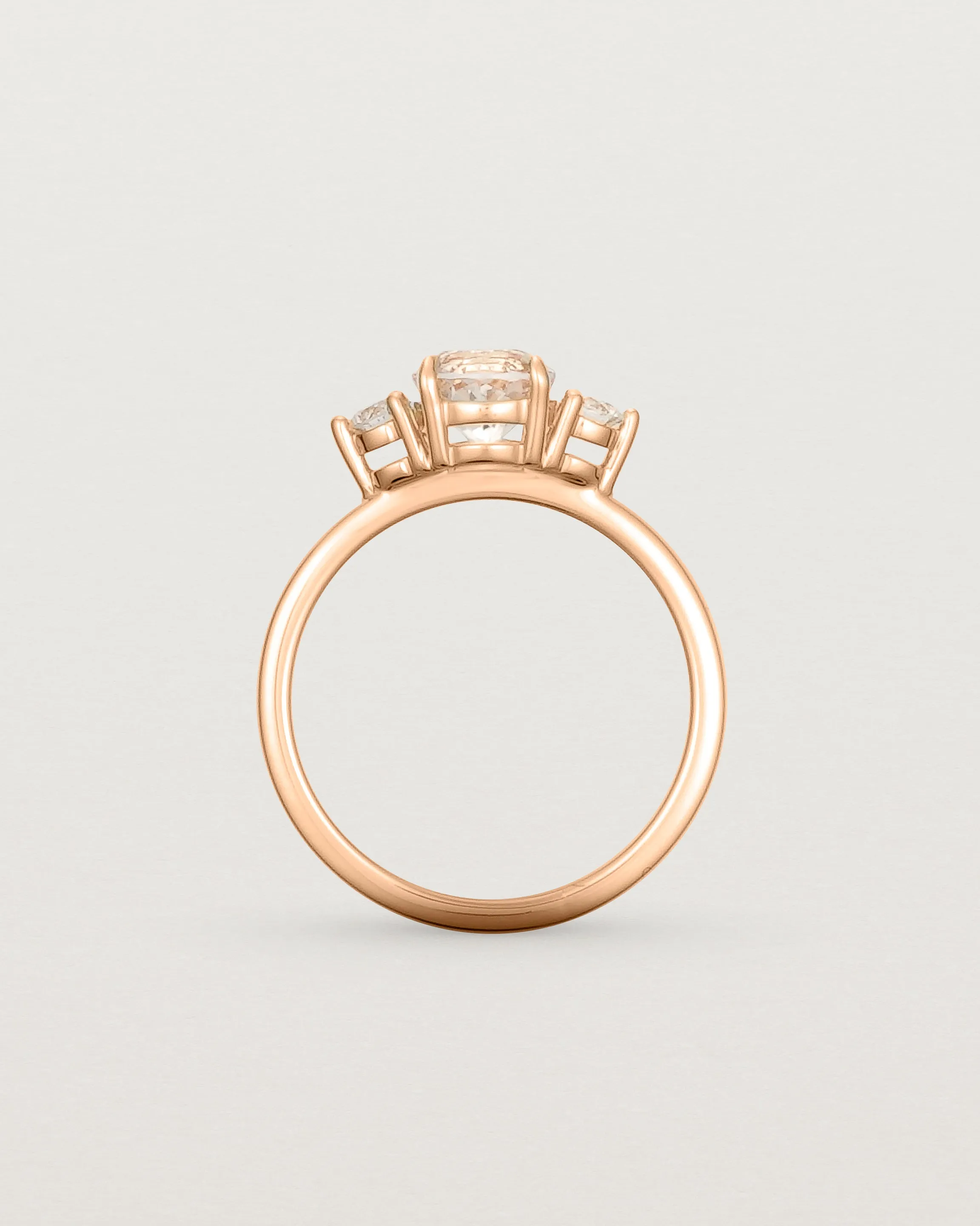 Petite Una Round Trio Ring | Morganite & Diamonds