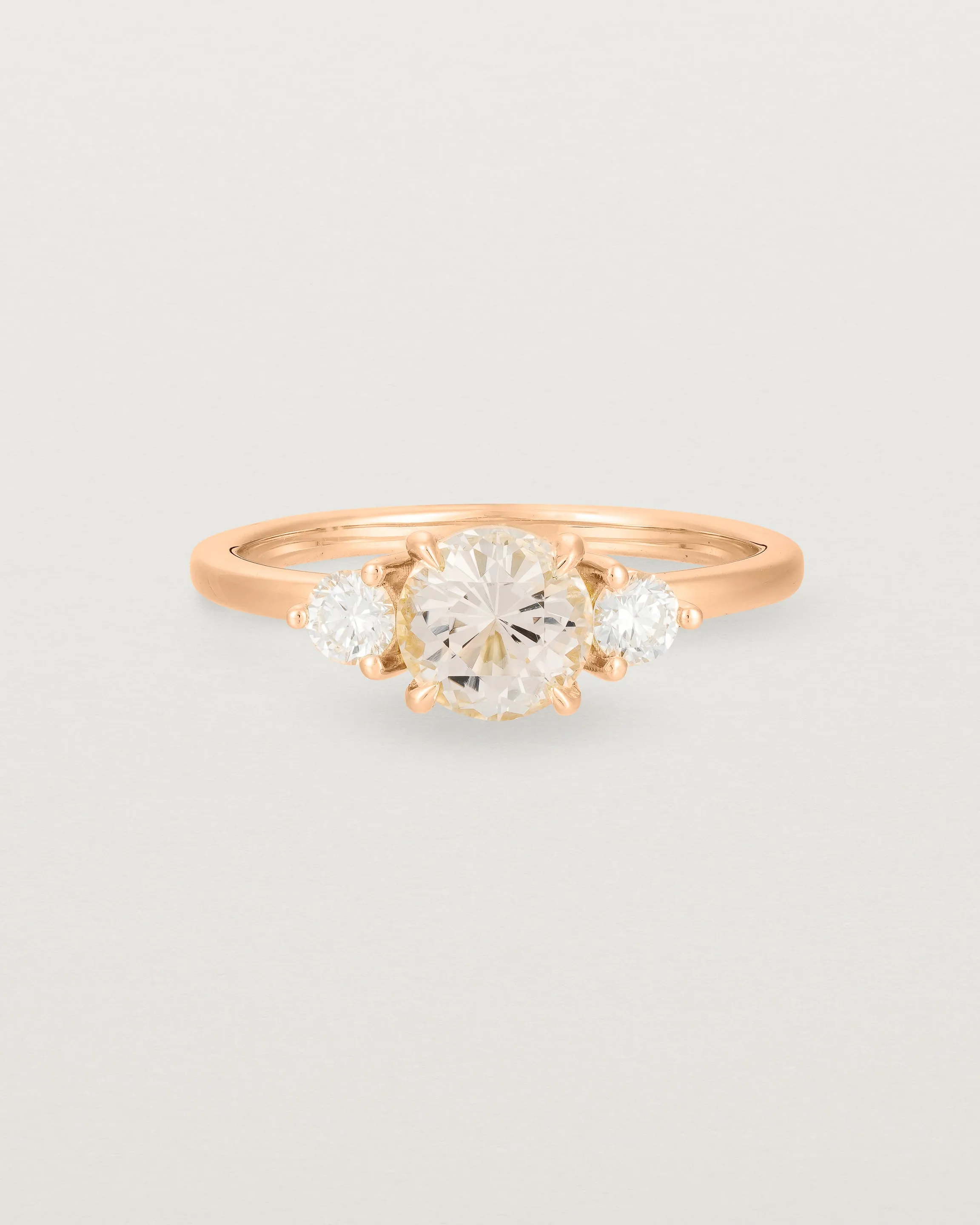 Petite Una Round Trio Ring | Morganite & Diamonds