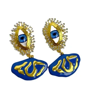 Pre Order:  Abstract Eye Sparkling Diamond Earrings