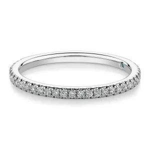 Premium Laboratory Created Diamond, 0.23 carat TW round brilliant wedding or eternity band in 14 carat white gold