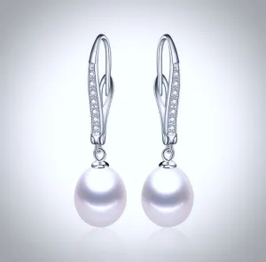 "Allie" - Freshwater Pearl and Sterling Silver Bridal Earrings