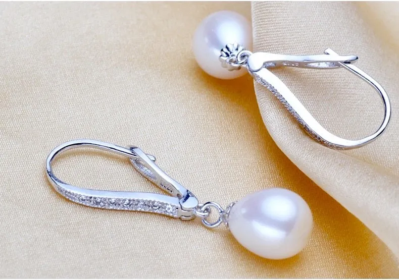 "Allie" - Freshwater Pearl and Sterling Silver Bridal Earrings