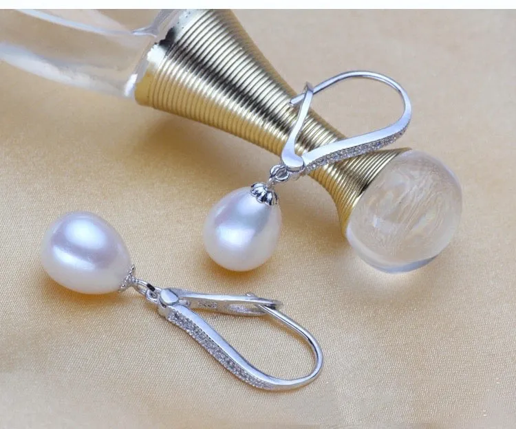 "Allie" - Freshwater Pearl and Sterling Silver Bridal Earrings