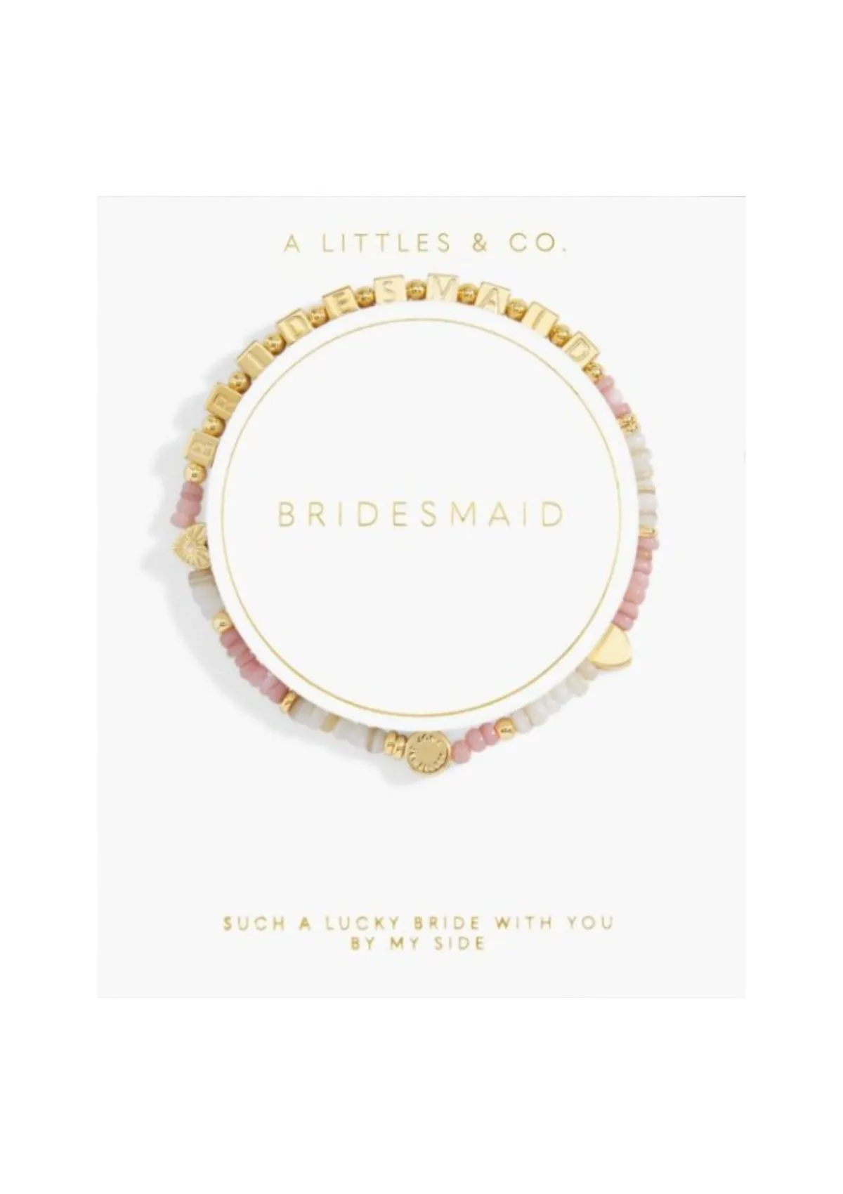 "Bridesmaid" Gold Stretch Bracelet