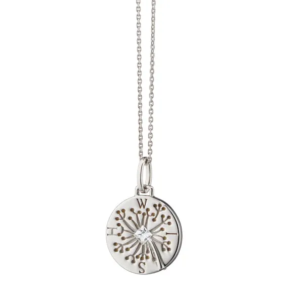 "Wish" Dandelion Sterling Silver Intagio Charm