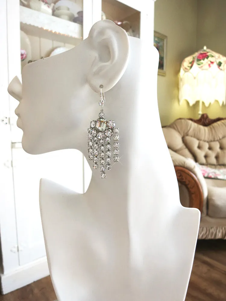 Rhinestone Waterfall Earrings