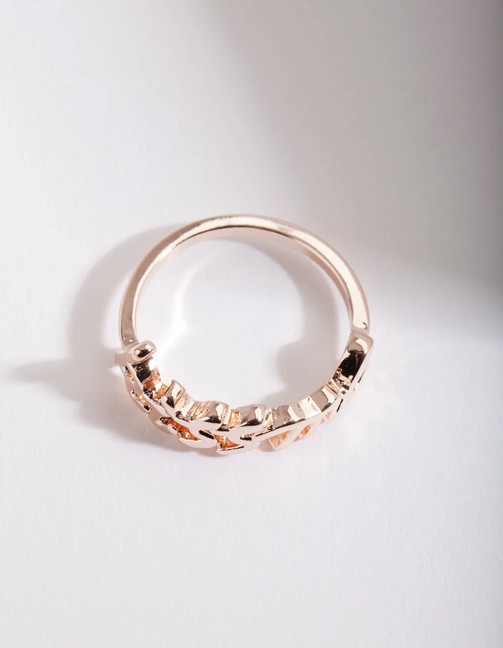 Rose Gold "Kiss Me" Ring