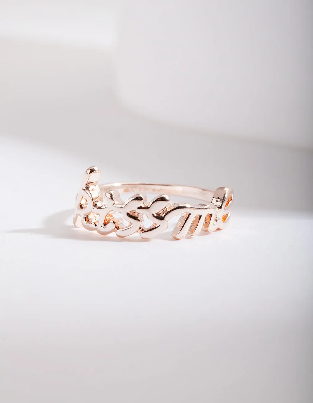 Rose Gold "Kiss Me" Ring