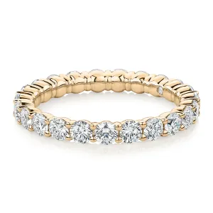 Signature Simulant Diamond 1.86 carat* TW round brilliant all-rounder wedding or eternity band in 14 carat yellow gold