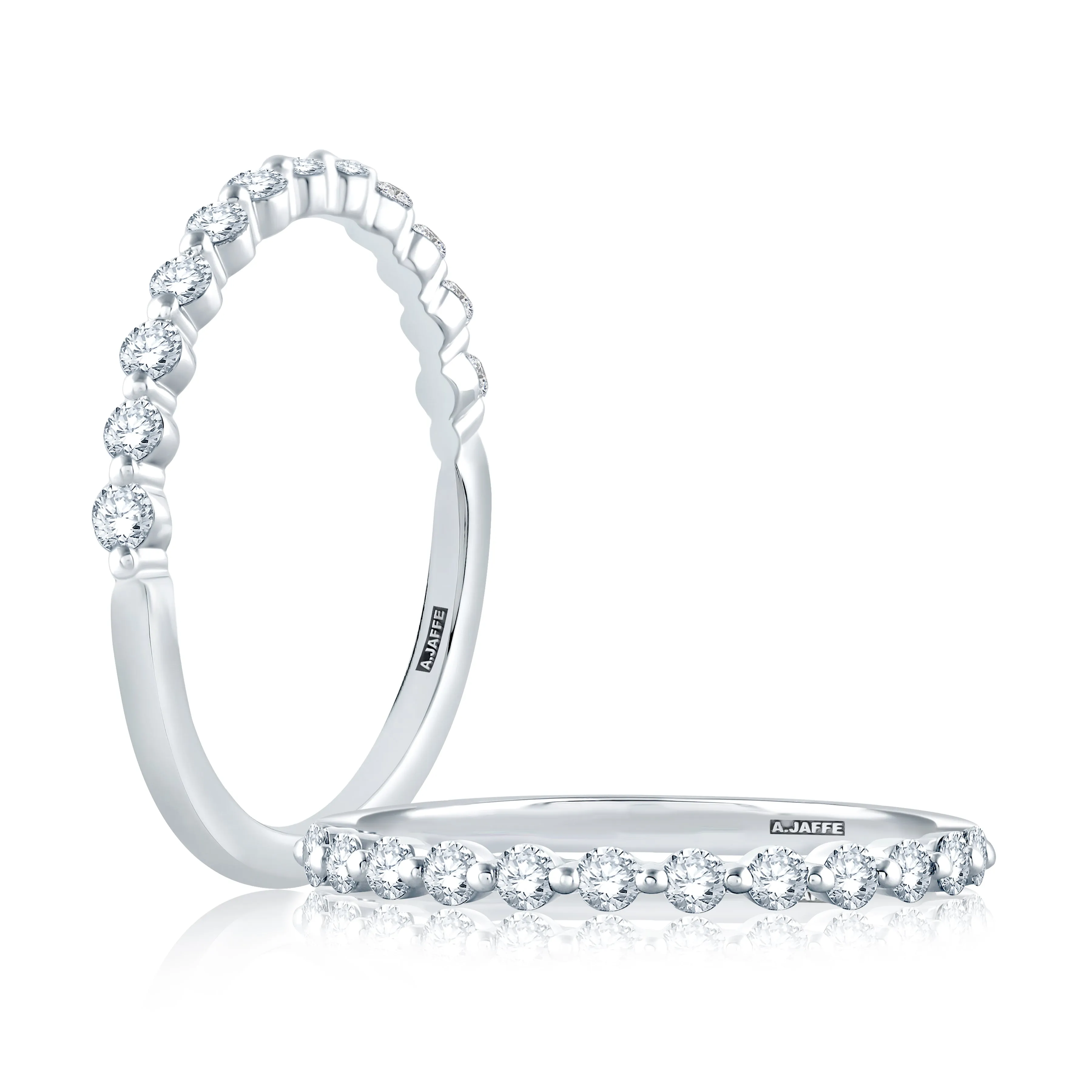 Single Shared Prong Diamond Band