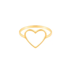 Slim Heart Signet Ring