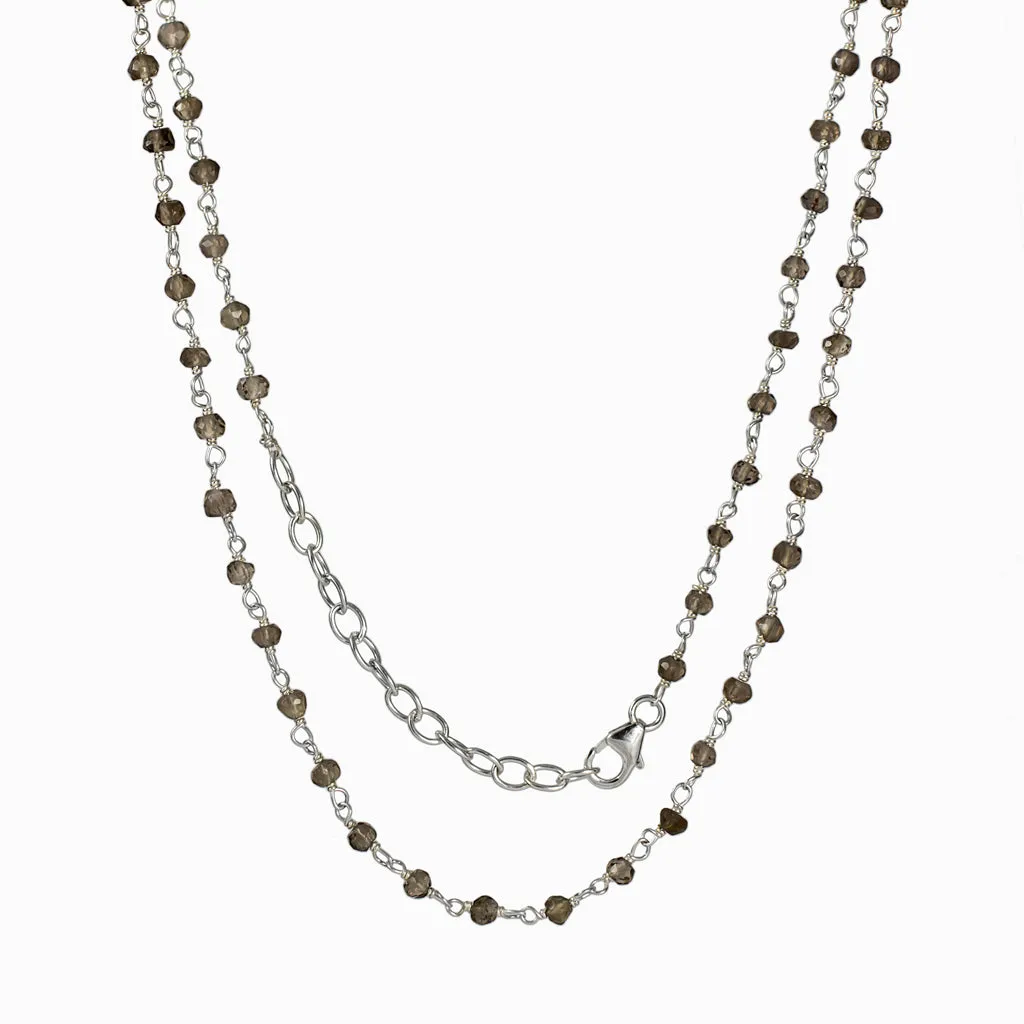 Smokey Quartz Beaded Necklace