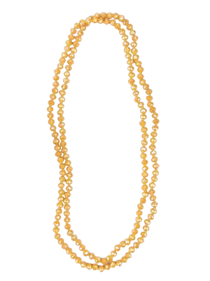 Southern Grace Women's Mustard Double Wrap Beaded Necklace