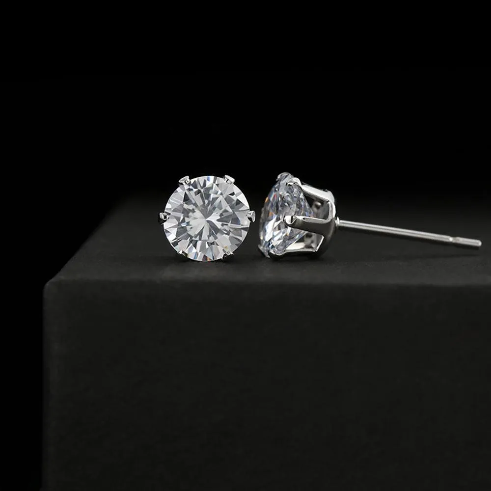 Sparkling CZ Stud Earrings