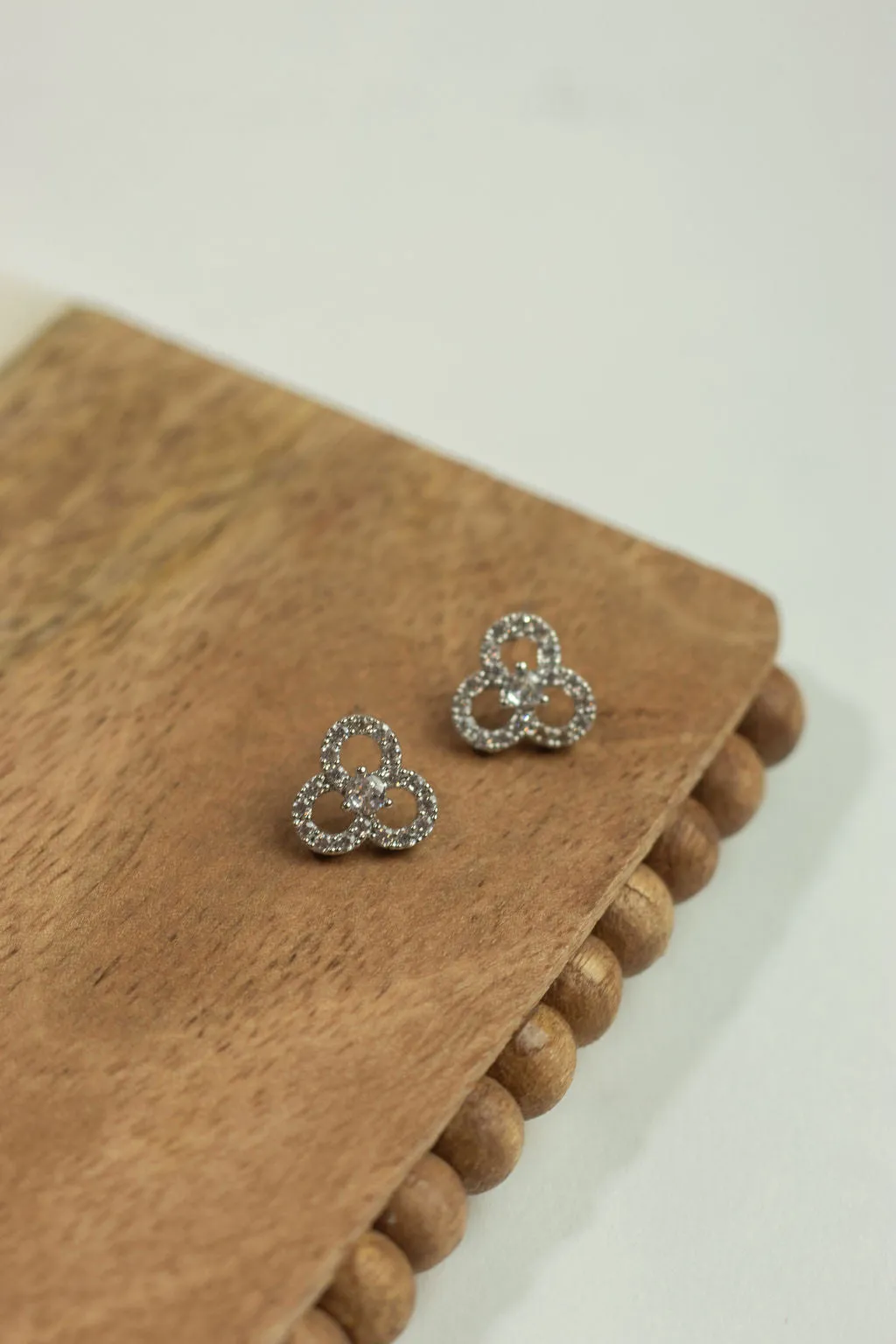 Sparkling Trio Stud Earrings