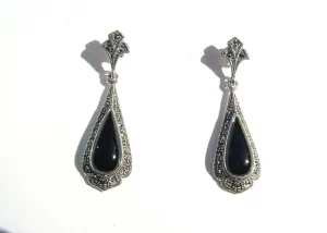 Teardrop Black Onyx Earrings