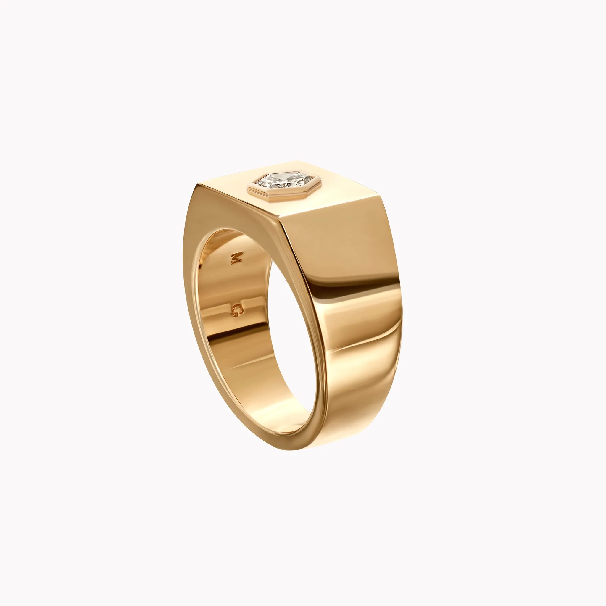 The Dane Hexagon Signet Ring