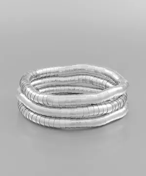 The Slinky Silver Bracelet Set