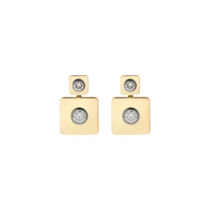 Tile Drop Diamond Earrings