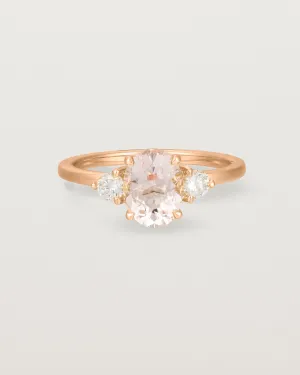 Una Oval Trio Ring | Morganite & Diamonds