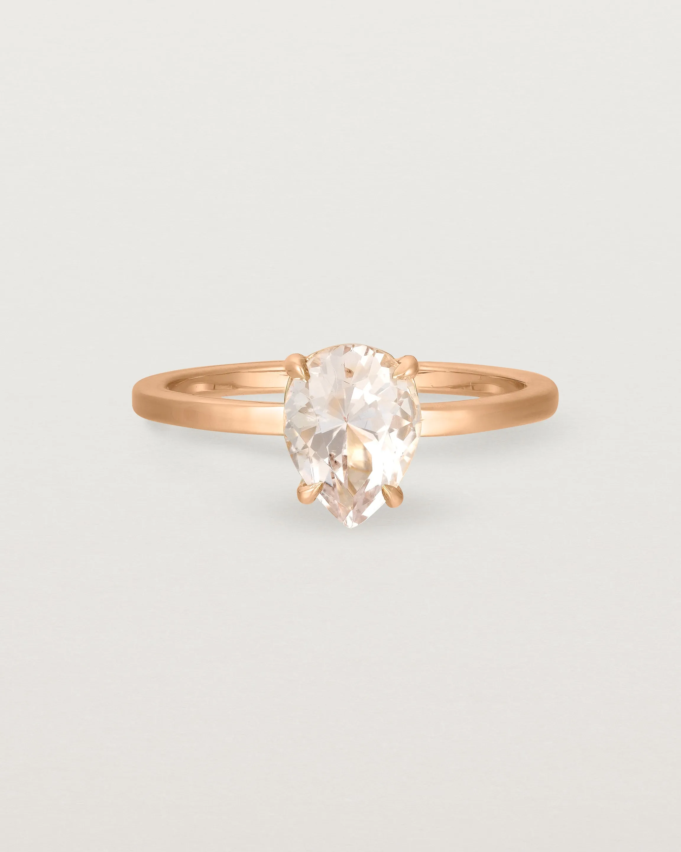 Una Pear Solitaire | Morganite