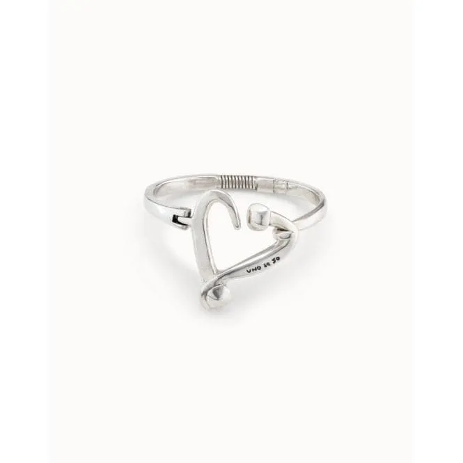 Unlock Silver Metal Bracelet