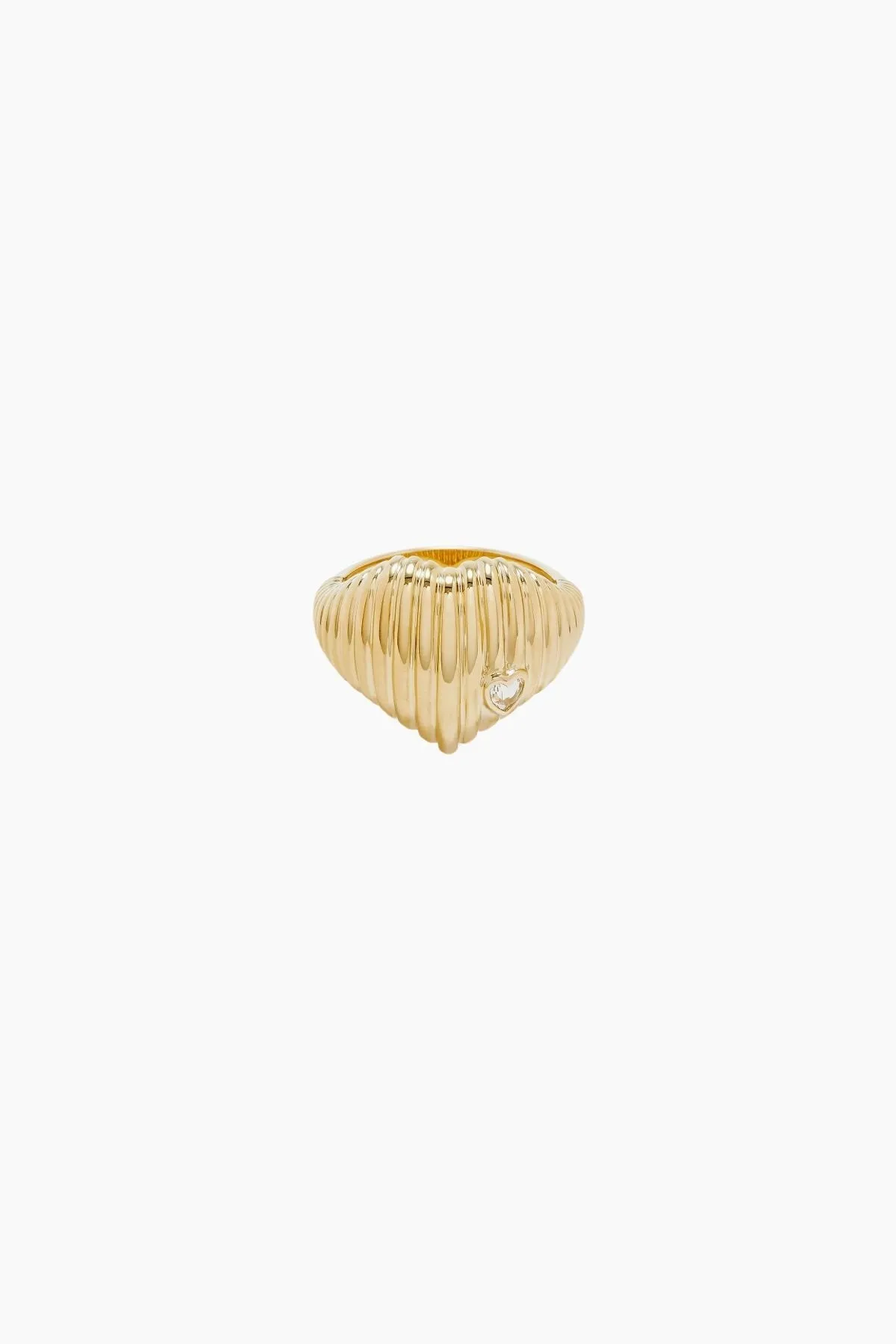 Yvonne Léon Chevalière Berlingot Heart Diamond Ring - Yellow Gold